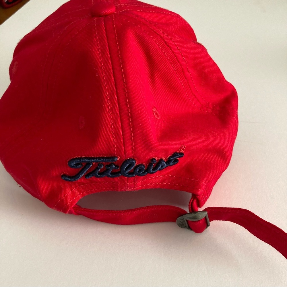 Titleist Red Embroidered Script Golf Cap - Picture 7 of 8